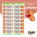 Capibara Natural 🦫 - Etiquetas Escolares Premium Personalizadas