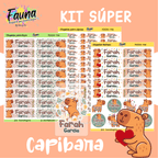 Capibara Natural 🦫 - Etiquetas Escolares Premium Personalizadas
