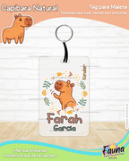 Capibara Natural 🦫 - Etiquetas Escolares Premium Personalizadas