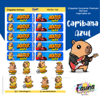 Capibara Azul 💙 - Etiquetas Escolares Premium Personalizadas