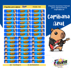 Capibara Azul 💙 - Etiquetas Escolares Premium Personalizadas