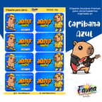 Capibara Azul 💙 - Etiquetas Escolares Premium Personalizadas