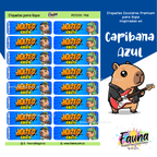 Capibara Azul 💙 - Etiquetas Escolares Premium Personalizadas