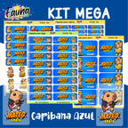 Capibara Azul 💙 - Etiquetas Escolares Premium Personalizadas