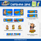 Capibara Azul 💙 - Etiquetas Escolares Premium Personalizadas
