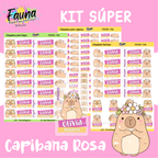 Capibara Rosa 💗 - Etiquetas Escolares Premium Personalizadas