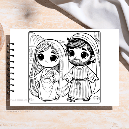 📖✨ Libro de Colorear Infantil – La Virgen María (50 hojas)