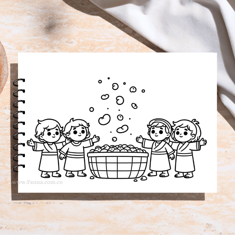 📖✨ Libro de Colorear Infantil – La Historia de Moisés (50 hojas)