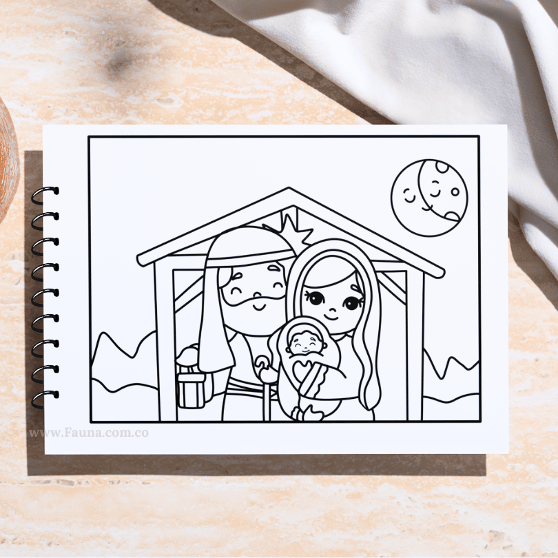 🎨 Libro de Colorear Infantil – Historias de Jesús (50 hojas)