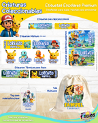 Criaturas Coleccionables 🟡 - Etiquetas Escolares Premium Personalizadas