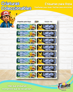 Criaturas Coleccionables 🟡 - Etiquetas Escolares Premium Personalizadas