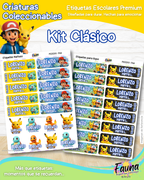 Criaturas Coleccionables 🟡 - Etiquetas Escolares Premium Personalizadas