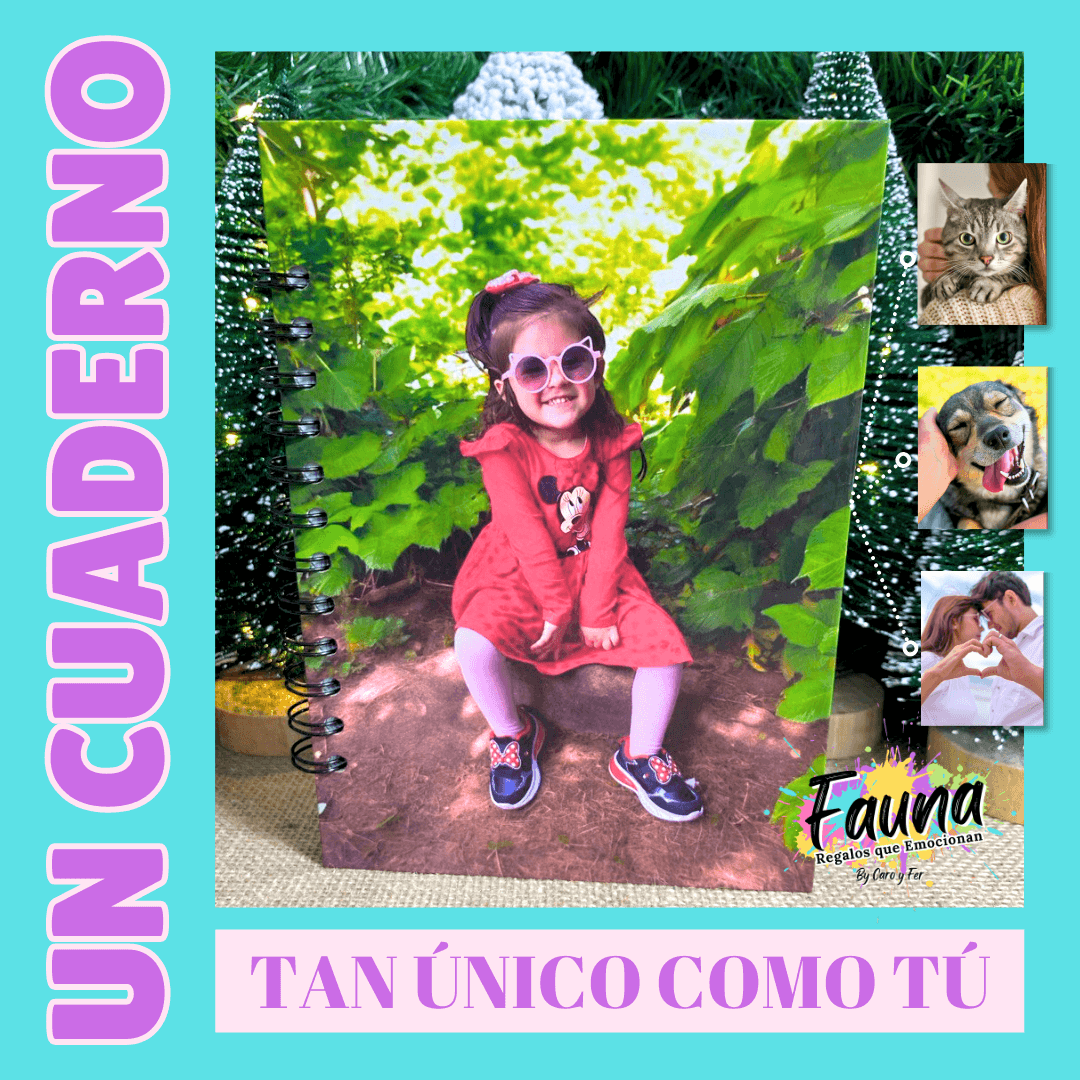 Cuaderno premium personalizado con foto portadas - Fauna Regalos que emocionan