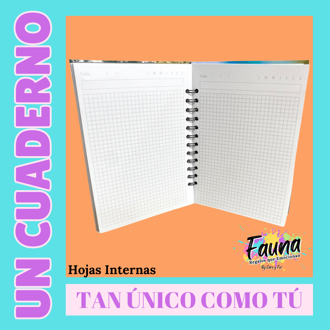 Cuaderno premium personalizado con foto portadas - Fauna Regalos que emocionan