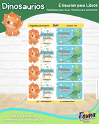 Dinosaurios 🦖 - Etiquetas Escolares Premium Personalizadas