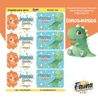 Dinosaurios 🦖 - Etiquetas Escolares Premium Personalizadas