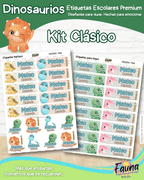 Dinosaurios 🦖 - Etiquetas Escolares Premium Personalizadas