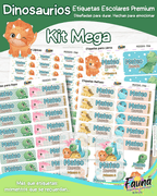 Dinosaurios 🦖 - Etiquetas Escolares Premium Personalizadas