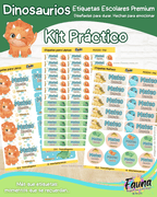 Dinosaurios 🦖 - Etiquetas Escolares Premium Personalizadas