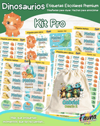 Dinosaurios 🦖 - Etiquetas Escolares Premium Personalizadas