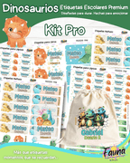 Dinosaurios 🦖 - Etiquetas Escolares Premium Personalizadas
