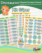 Dinosaurios 🦖 - Etiquetas Escolares Premium Personalizadas