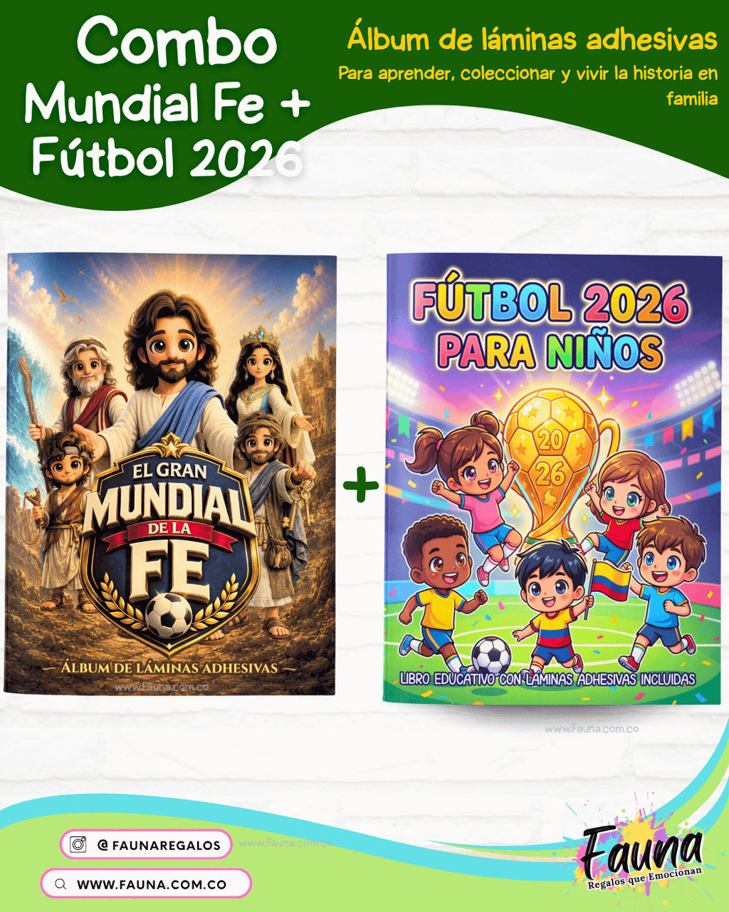 ⚽✨ El Gran Mundial de la Fe – Álbum de Láminas Bíblico para Niños (incluye todas las láminas)