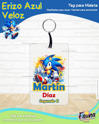 Erizo Azul Veloz 🌀 - Etiquetas Escolares Premium Personalizadas