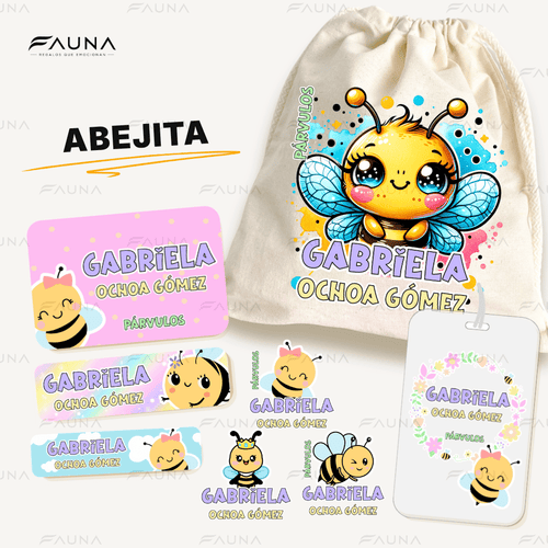Abejita 🐝 - Etiquetas Escolares Premium Personalizadas