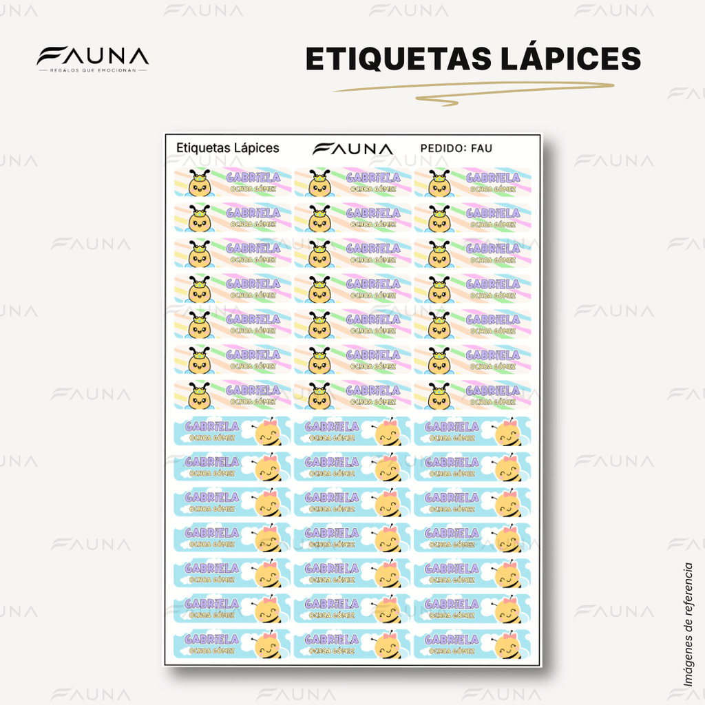 Abejita 🐝 - Etiquetas Escolares Premium Personalizadas