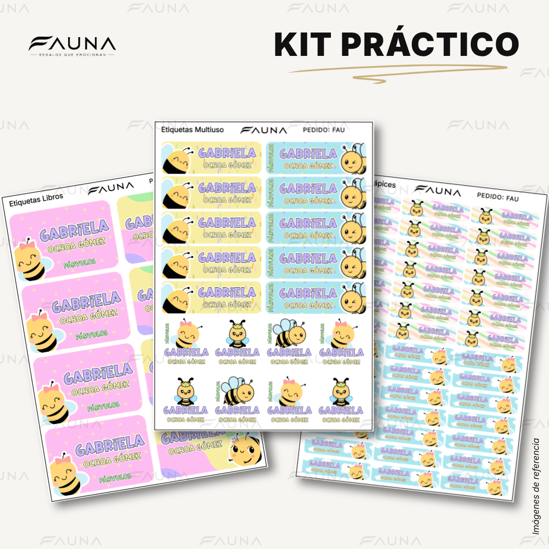 Abejita 🐝 - Etiquetas Escolares Premium Personalizadas