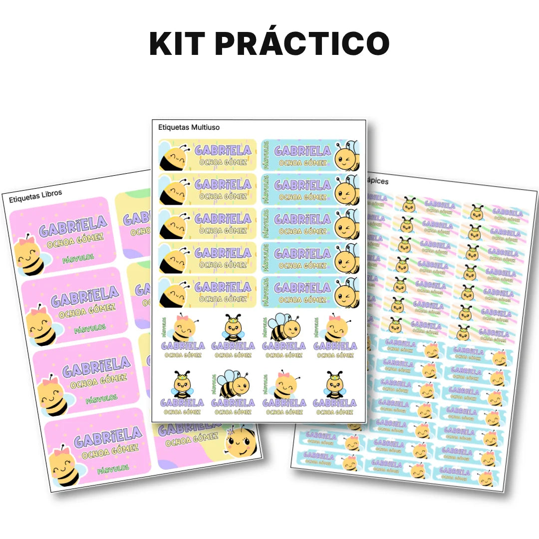 Abejita – Etiquetas Escolares Personalizadas