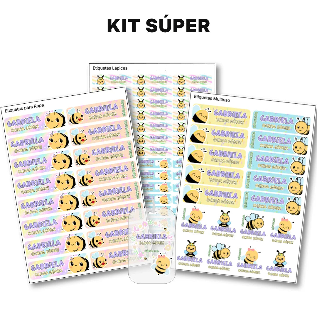 Abejita – Etiquetas Escolares Personalizadas