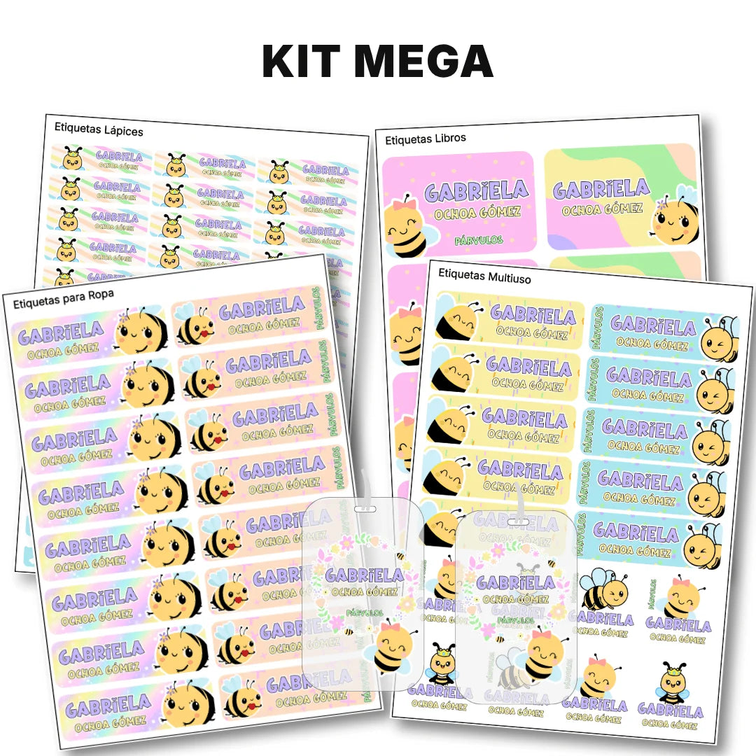 Abejita – Etiquetas Escolares Personalizadas