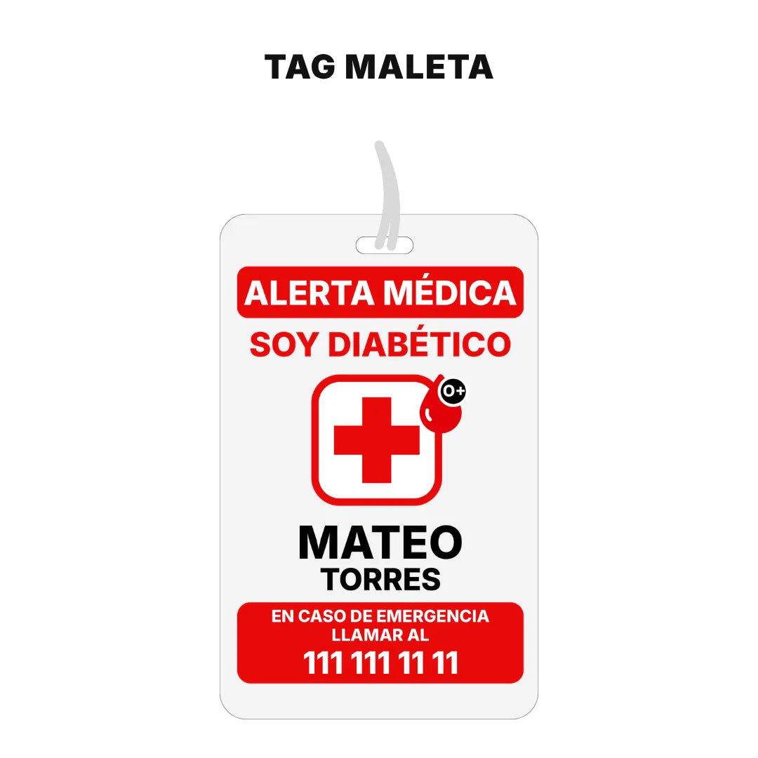 Diabetes – Etiquetas de Alerta Médica Personalizadas