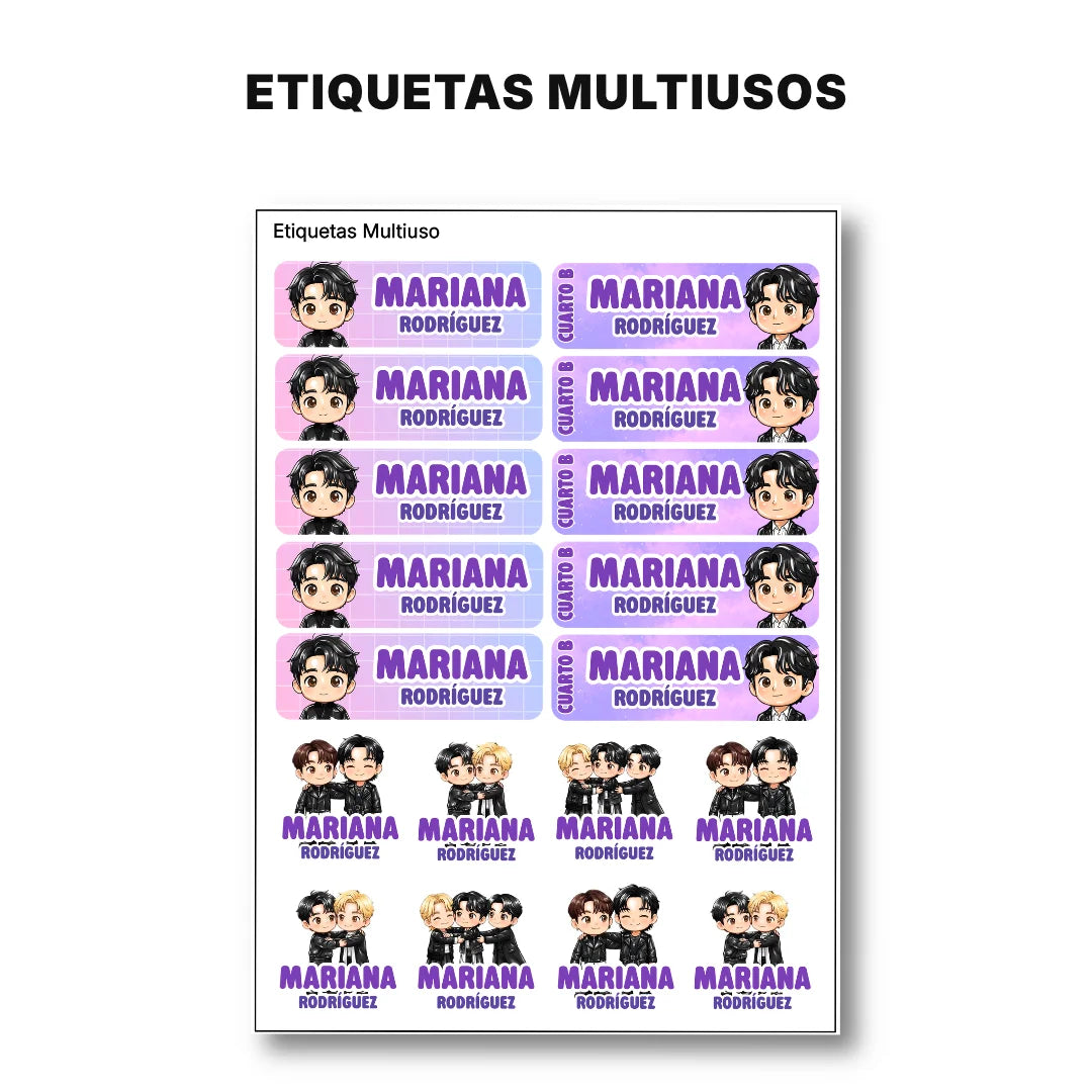 Army Universe – Etiquetas Escolares Personalizadas