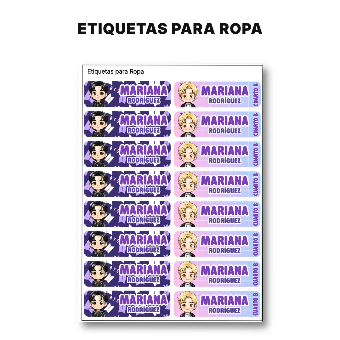 Army Universe – Etiquetas Escolares Personalizadas