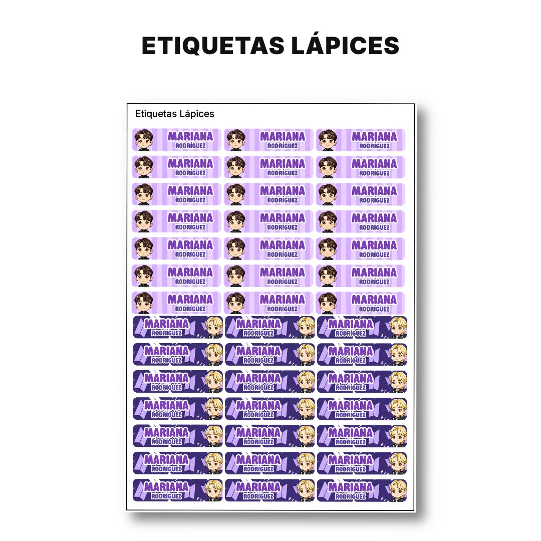 Army Universe – Etiquetas Escolares Personalizadas