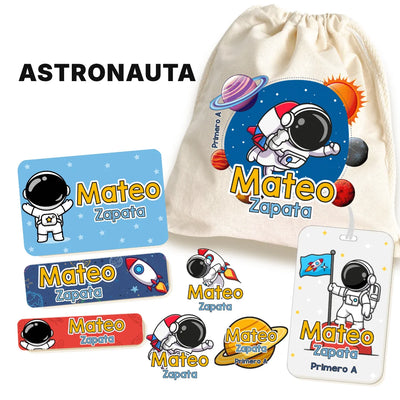 Astronauta – Etiquetas Escolares Personalizadas