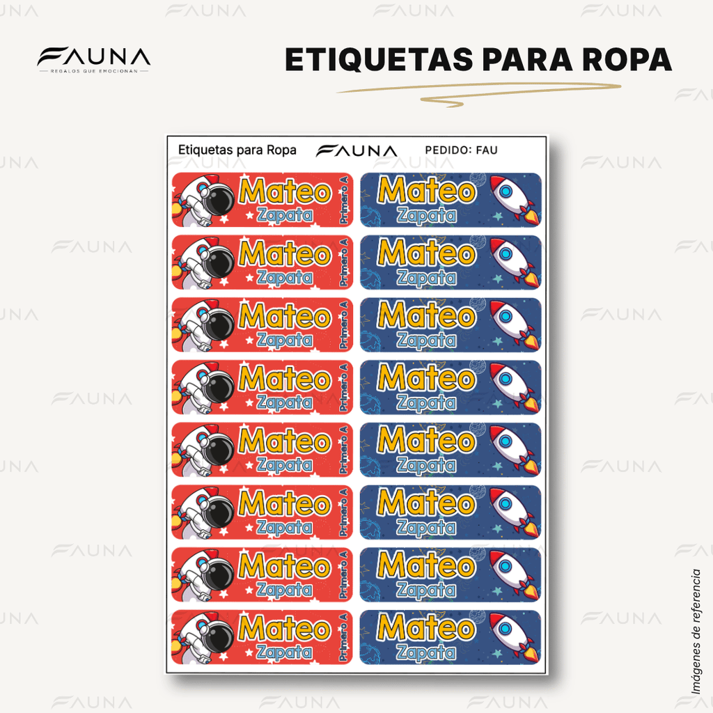 Astronauta 🚀 - Etiquetas Escolares Premium Personalizadas
