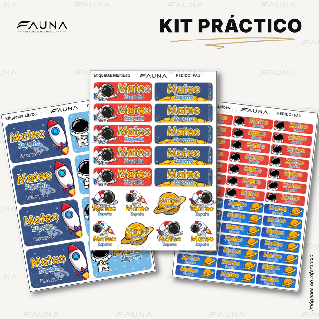 Astronauta 🚀 - Etiquetas Escolares Premium Personalizadas