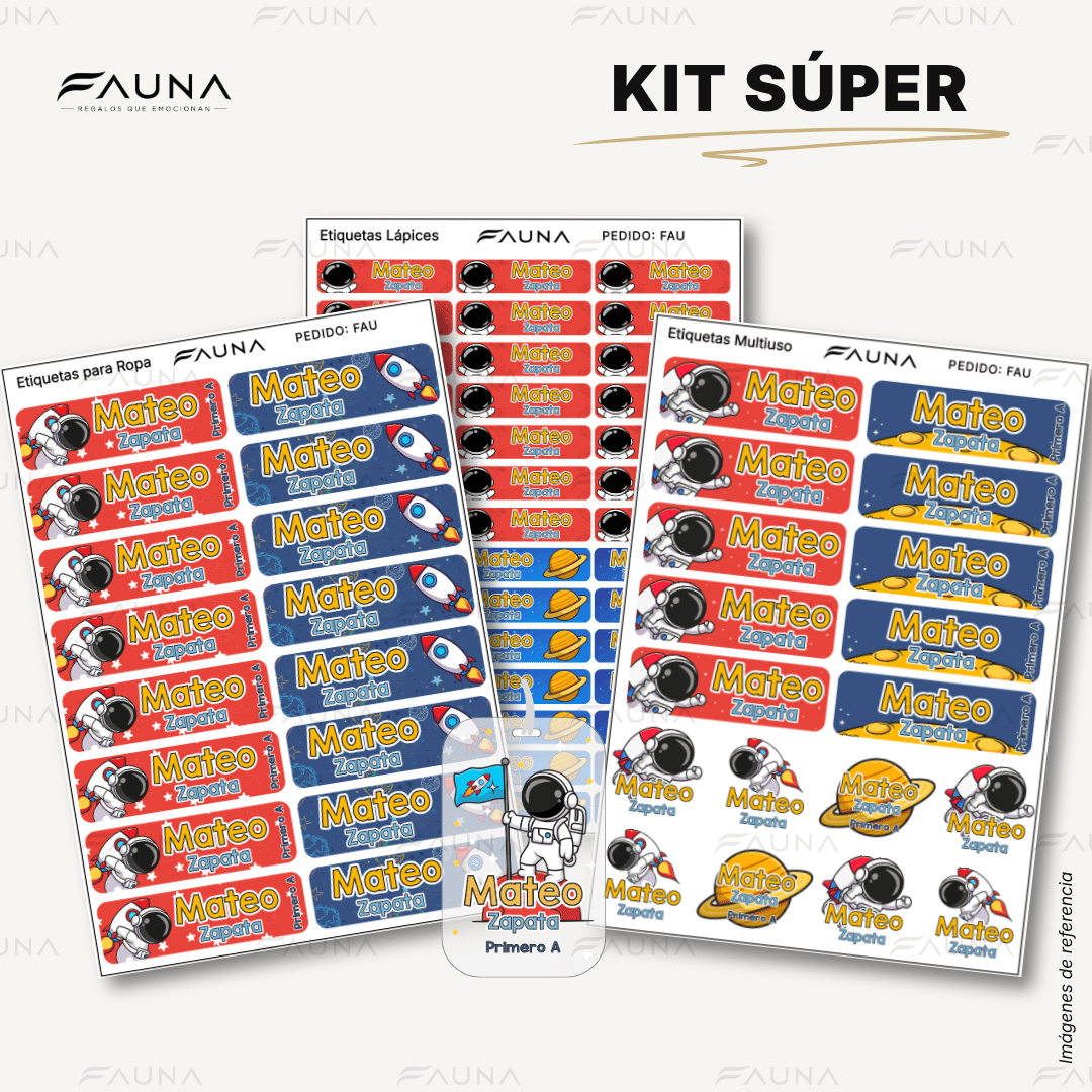 Astronauta 🚀 - Etiquetas Escolares Premium Personalizadas