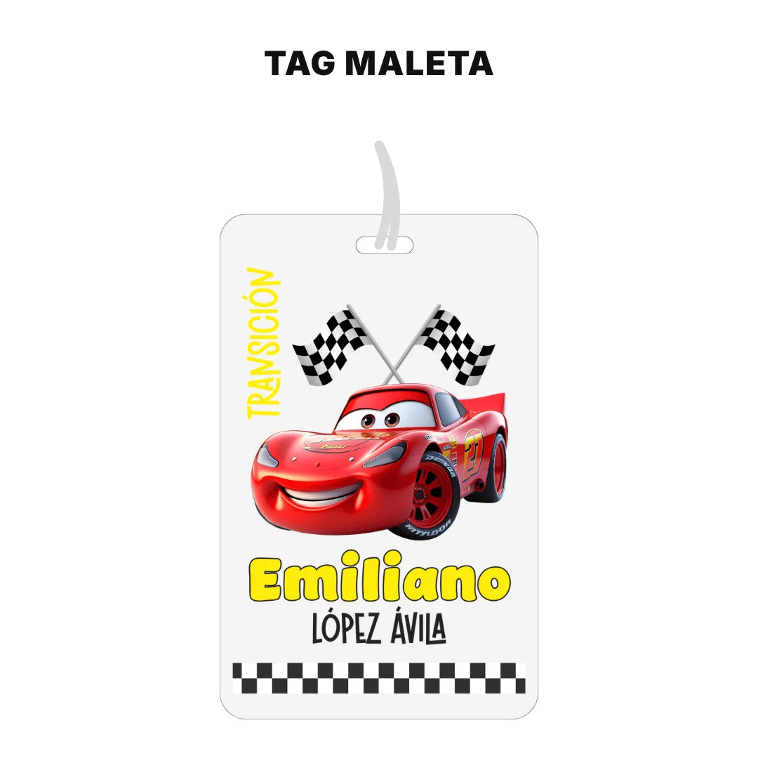 Auto de Carreras – Etiquetas Escolares Personalizadas