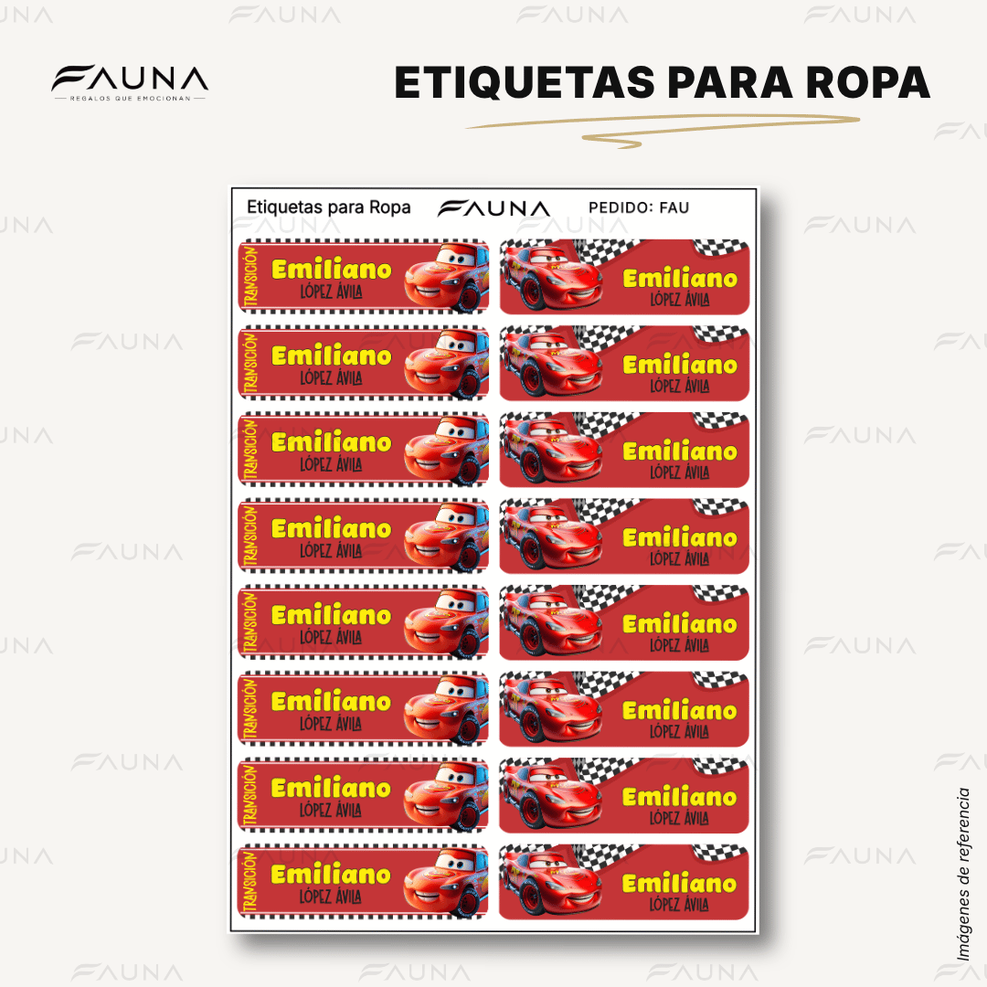 Auto de Carreras 🏎️ - Etiquetas Escolares Premium Personalizadas