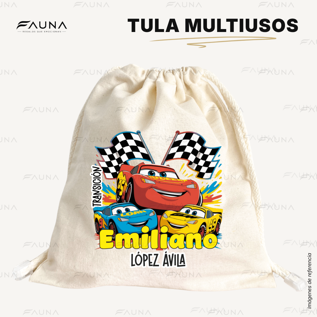 Auto de Carreras – Tula Multiusos Personalizada