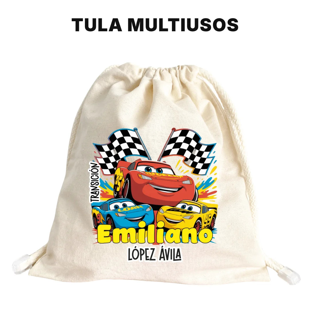Auto de Carreras – Etiquetas Escolares Personalizadas