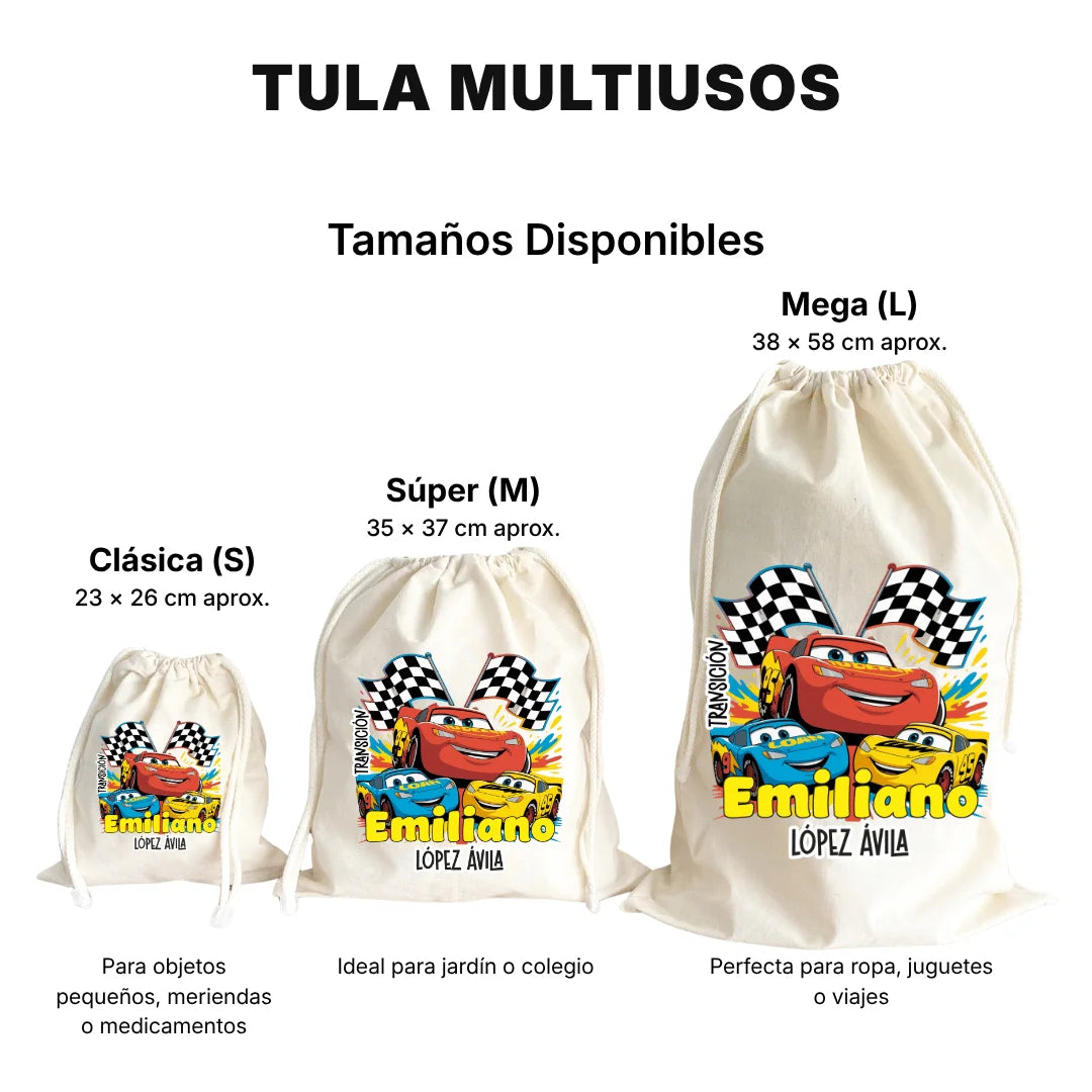Auto de Carreras – Etiquetas Escolares Personalizadas
