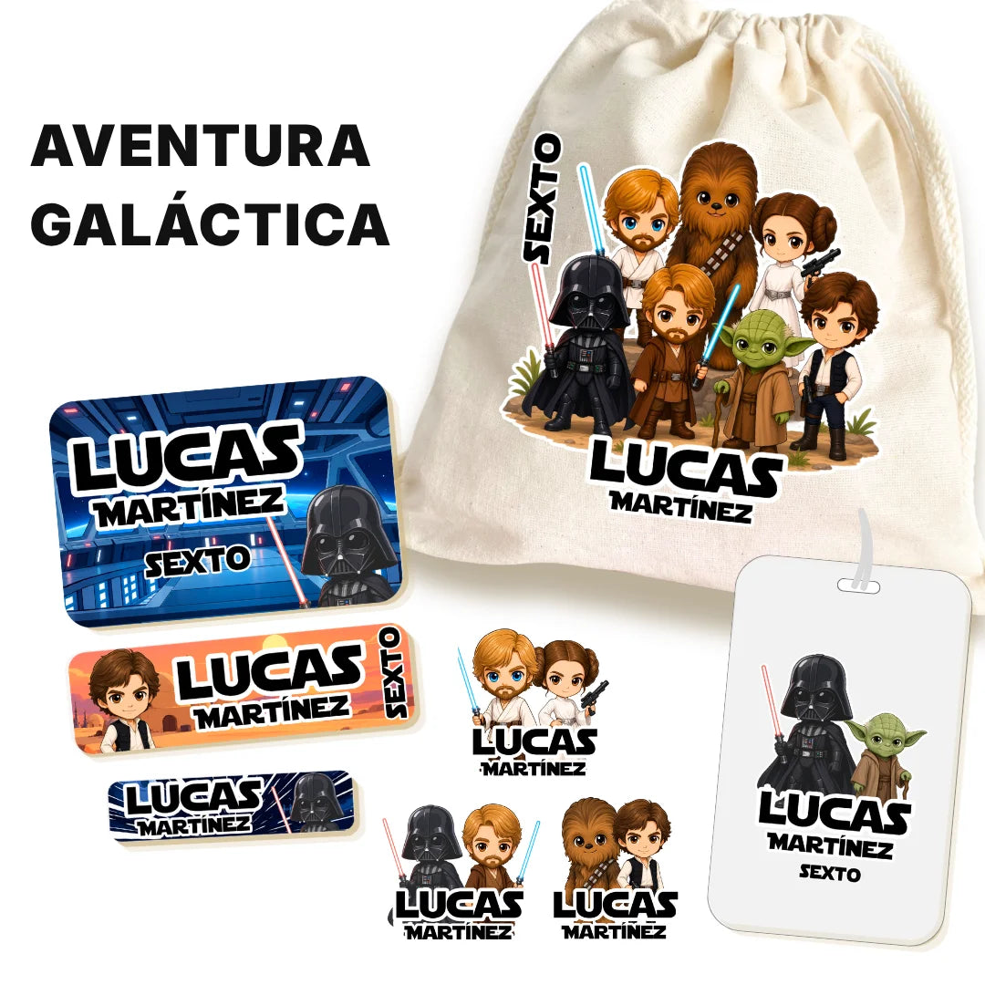 Aventura Galáctica – Etiquetas Escolares Personalizadas