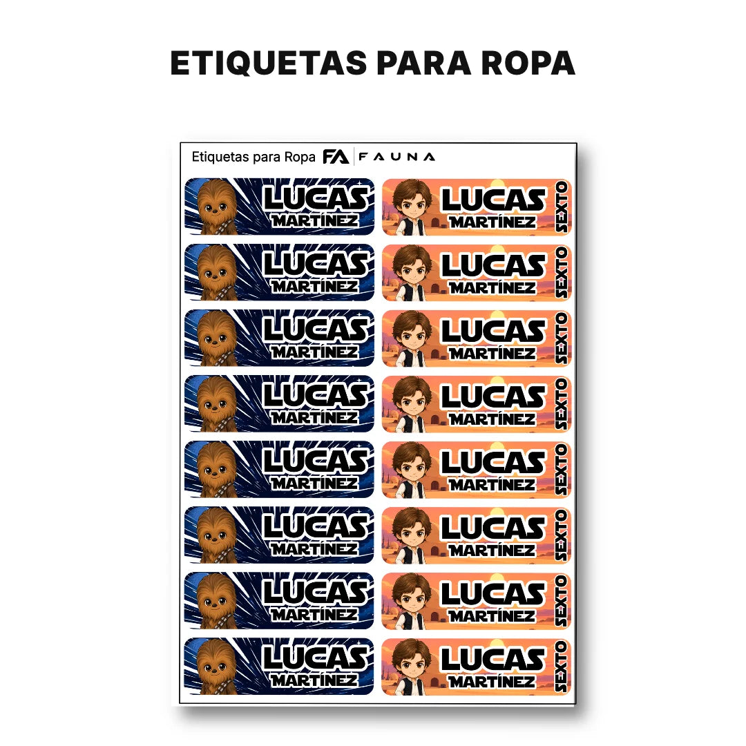 Aventura Galáctica – Etiquetas Escolares Personalizadas