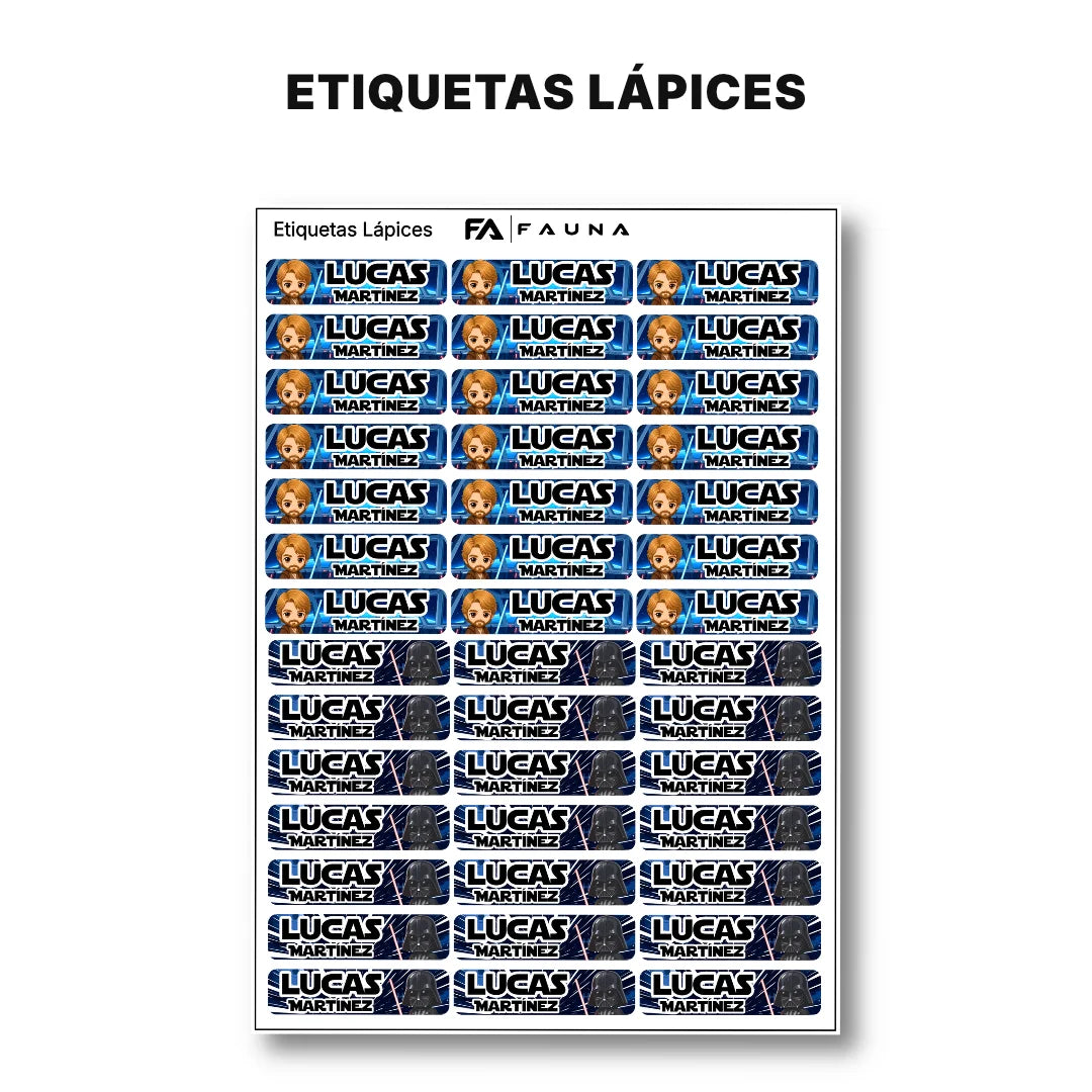 Aventura Galáctica – Etiquetas Escolares Personalizadas